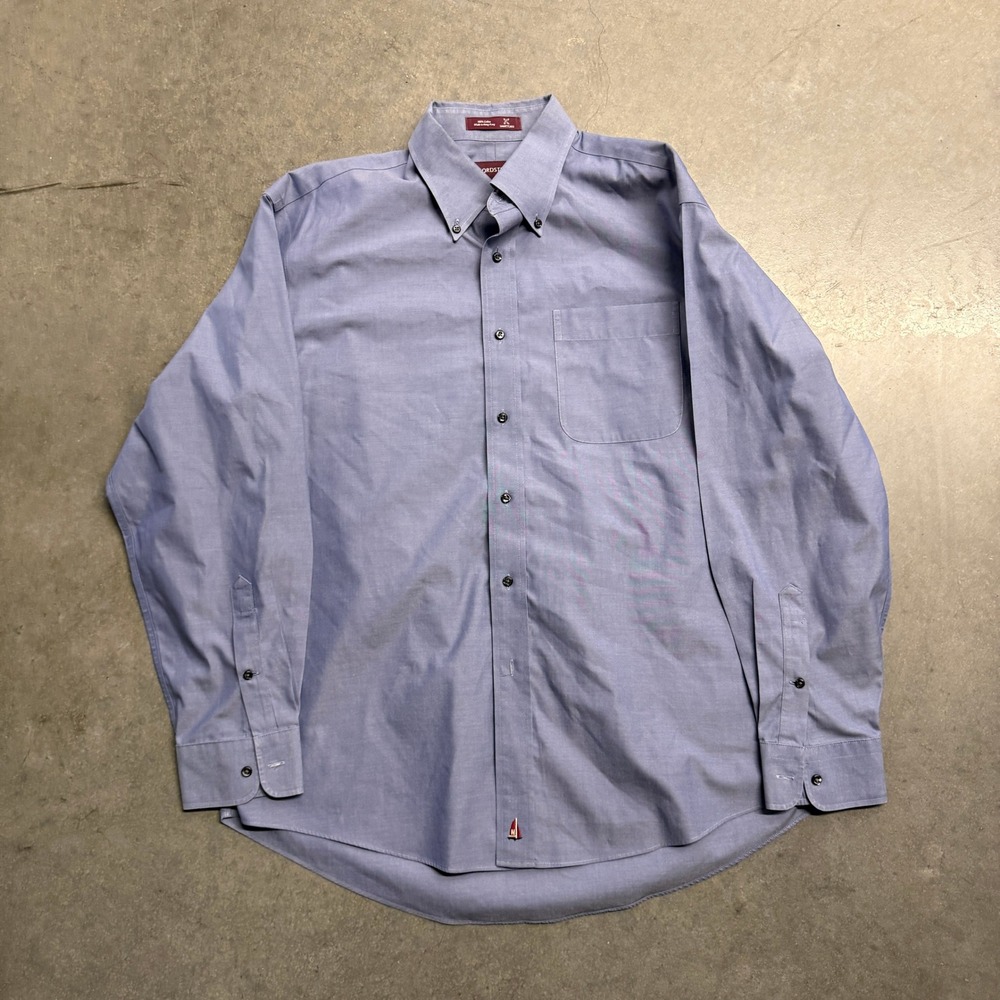 Nordstrom Smartcare Blue Oxford Button Down Dress Shirt Mens 16 33 4026
